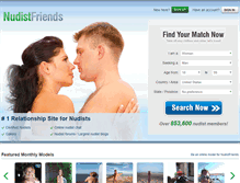 Tablet Screenshot of nudistfriends.com